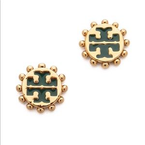 Tory Burch Winslow Logo Stud Earrings